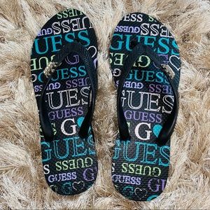 Brand new Guess Gemstone Crown Flip Flops